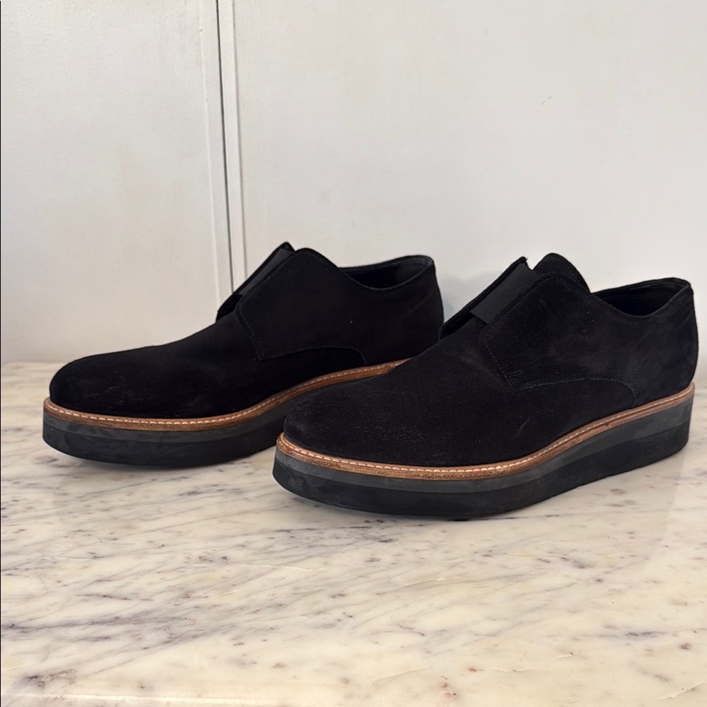Vince Davy Suede Platform Oxfords